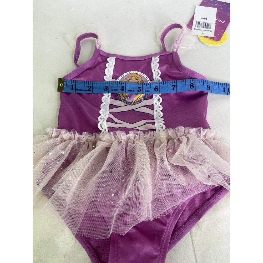 Disney Tangled Rapunzel Tutu One Piece Swimsuit Swimwear Girls Size 18 Months
